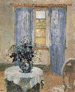 Anna Ancher Blue Clematis in the Artist's Studio painting